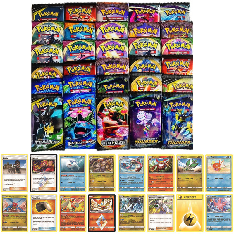 Board Game English - Pokemon Trading Cards 40 Pcs English