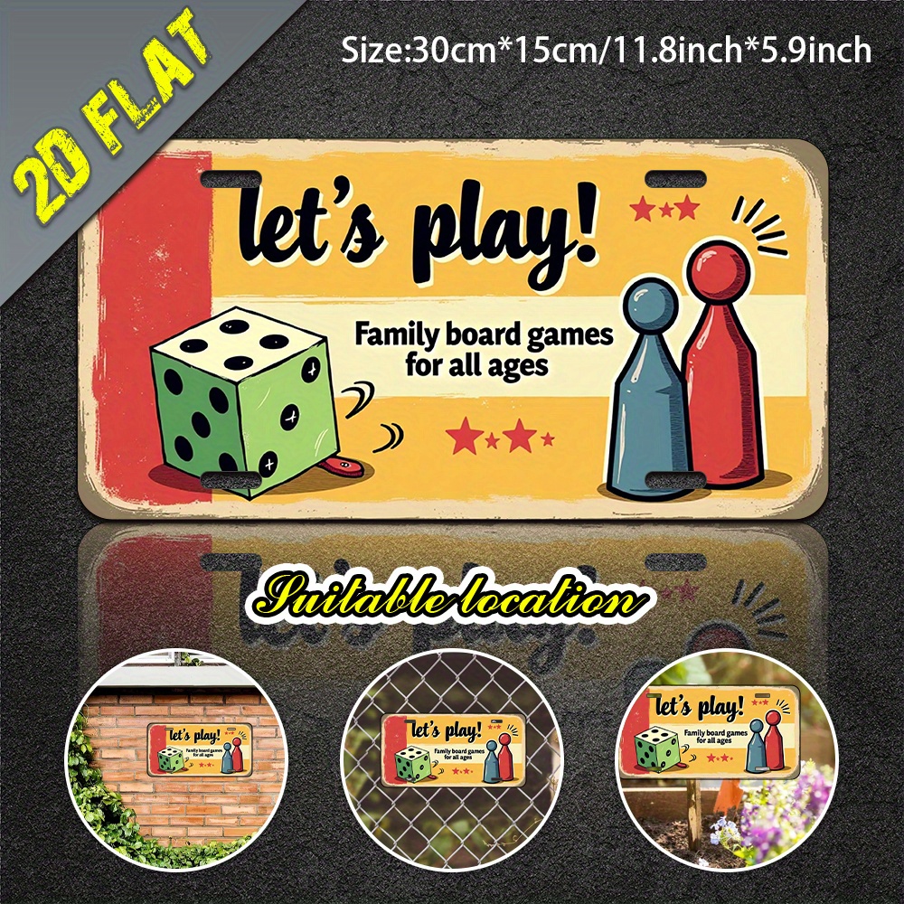Board Game Cafe - 2D Flat, 1pc Aluminum Metal Sign