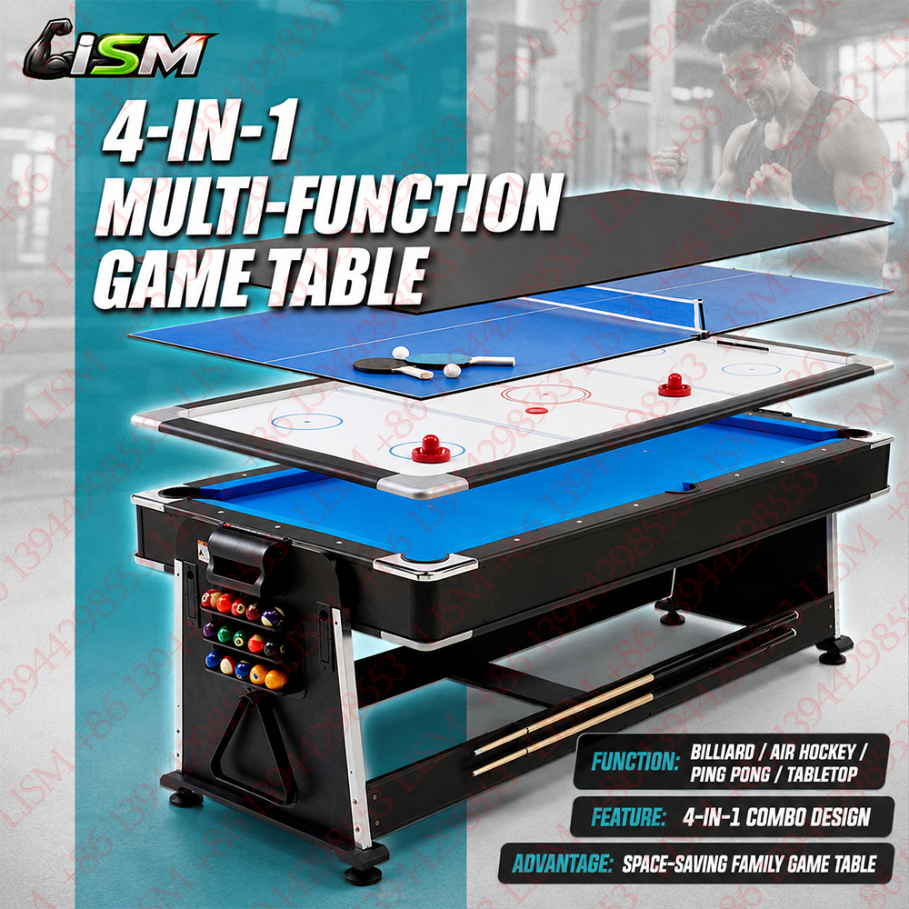 Board Game Cafe - 4-in-1 Multifunction Game Table Foldable Billiard
