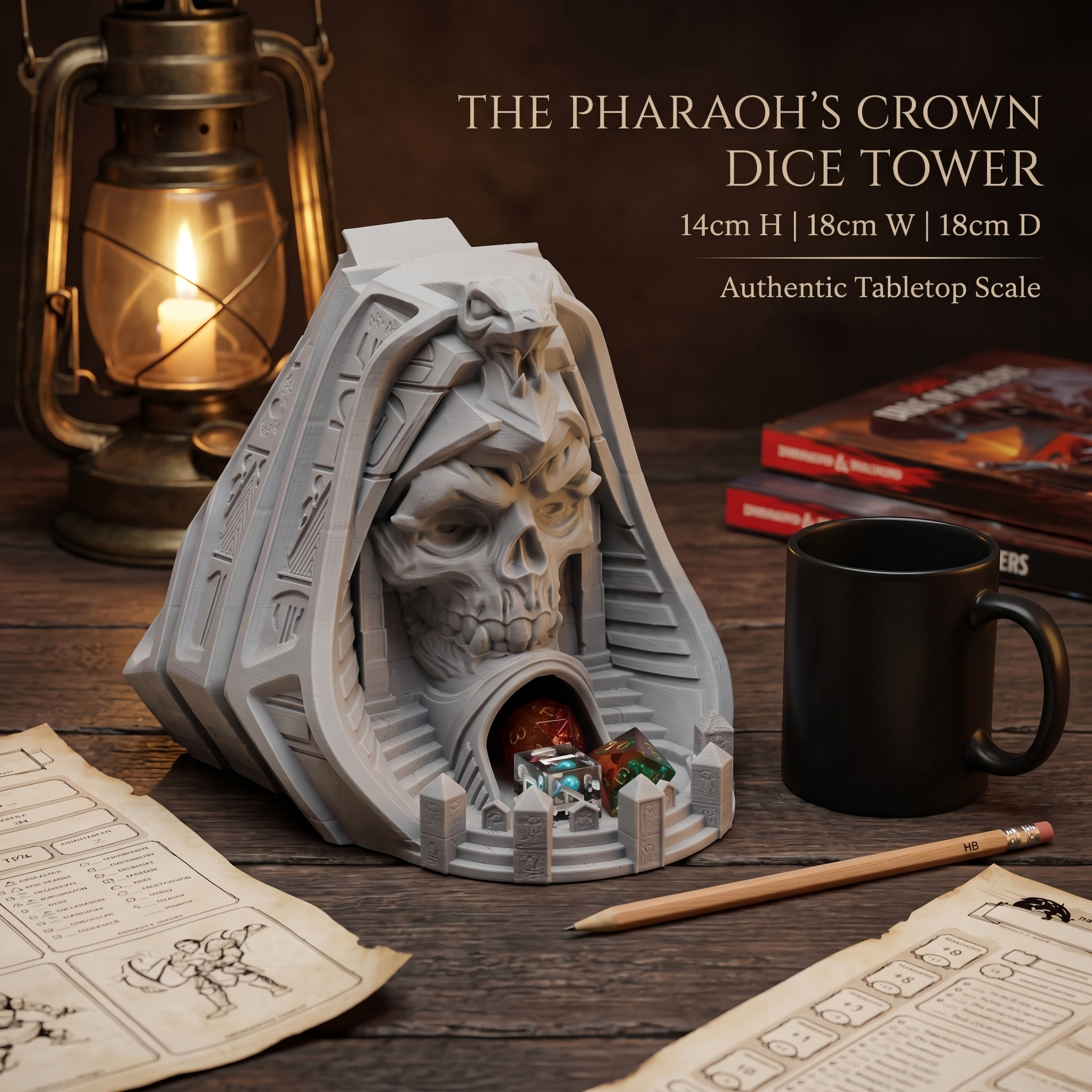 Board Game Movie - Pharaoh Skull Dice Tower - adding
