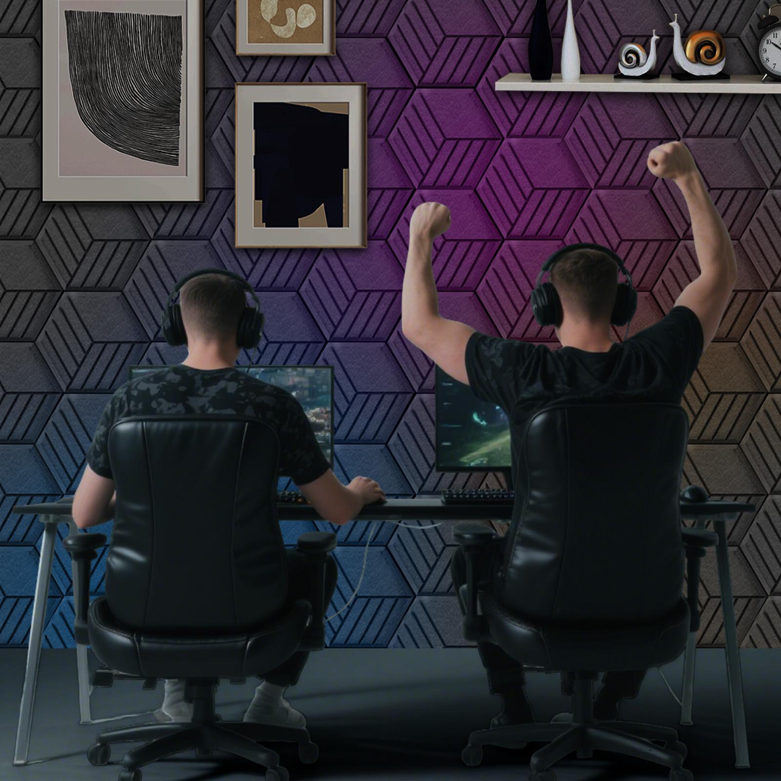 12pc Acoustic Panels Self-Adhe - Board Game Room บทวิจารณ์และราคา