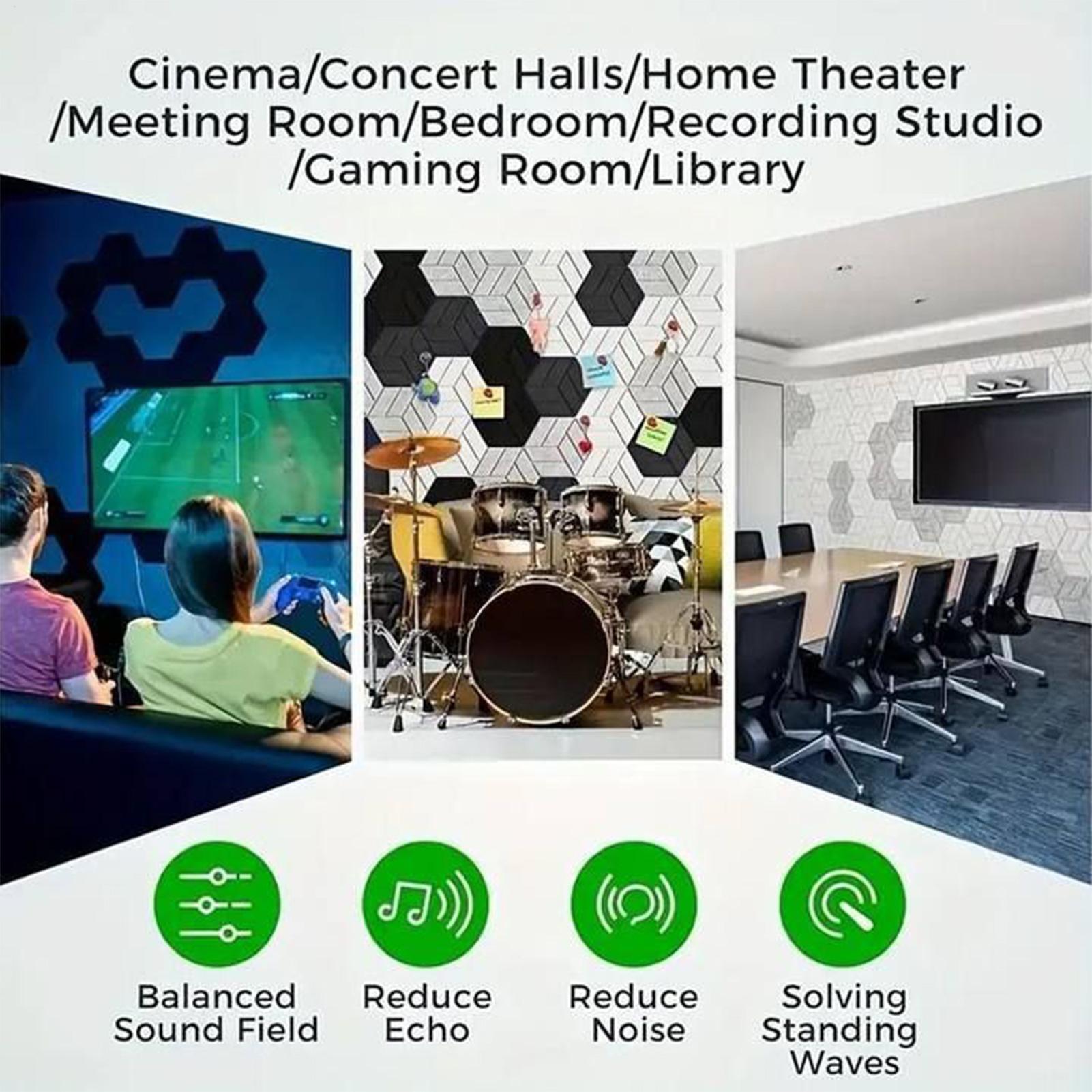 12pc Acoustic Panels Self-Adhe - Board Game Room บทวิจารณ์และราคา