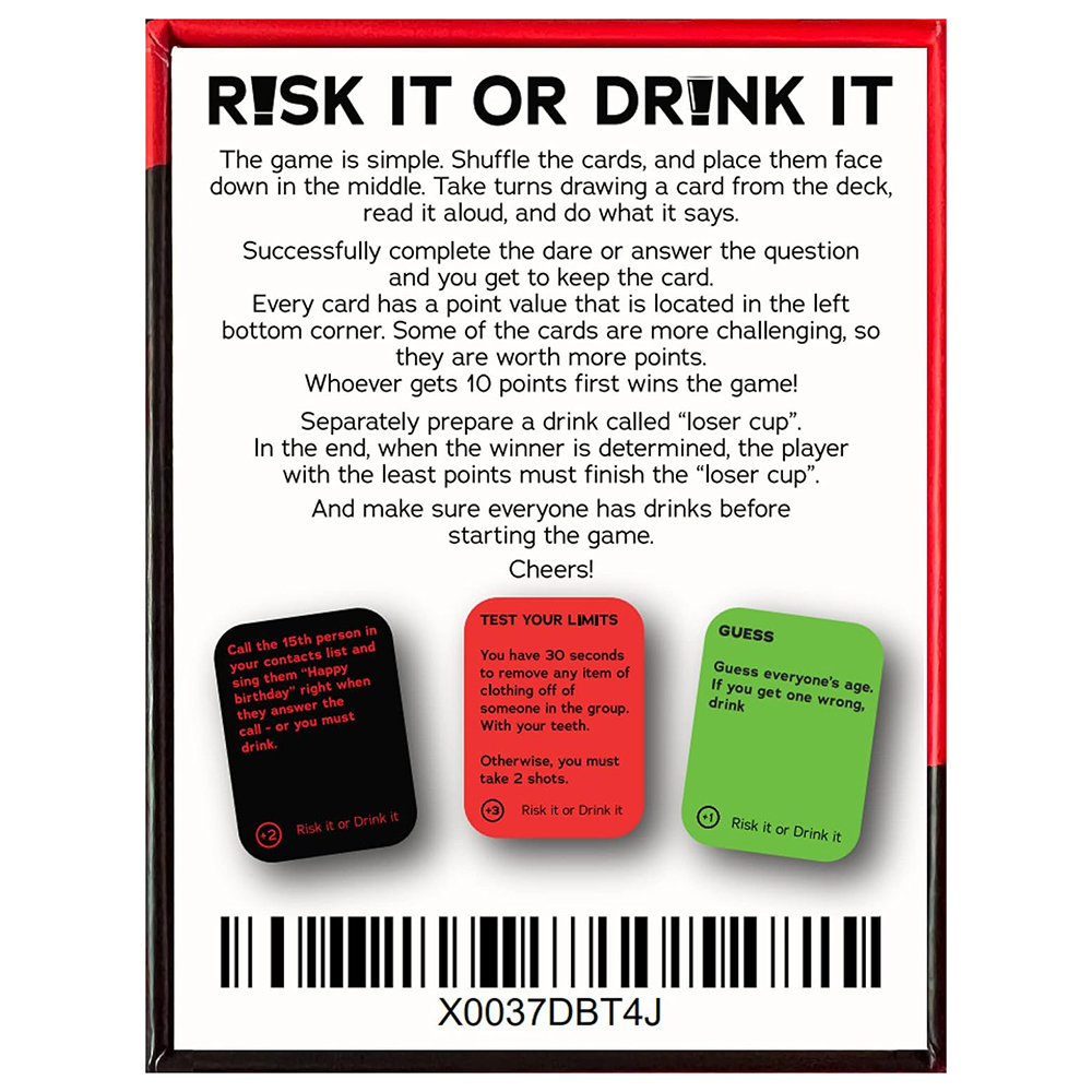 Risk It Or Drink It Fun Party  - Board Game Quiz บทวิจารณ์และราคา