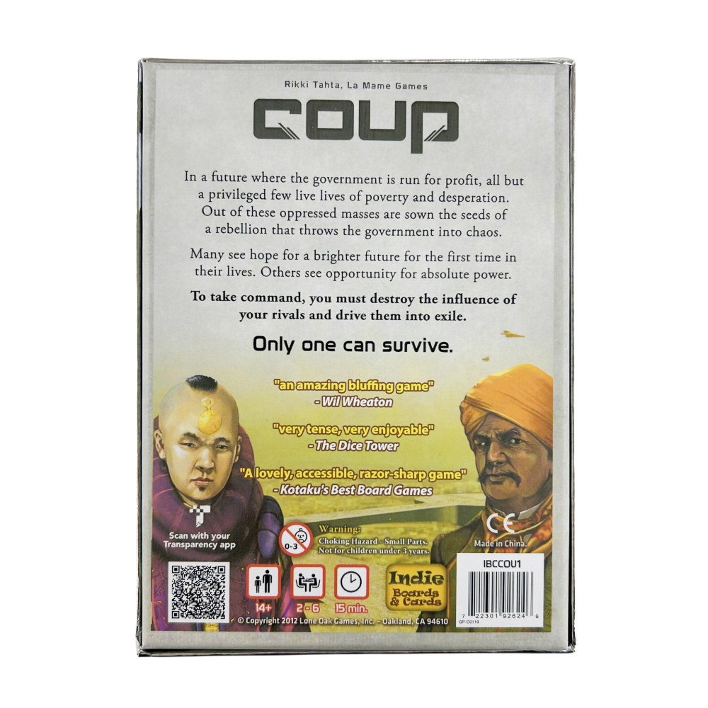 Indie Boards and Cards | Coup  - Board Game Root บทวิจารณ์และราคา