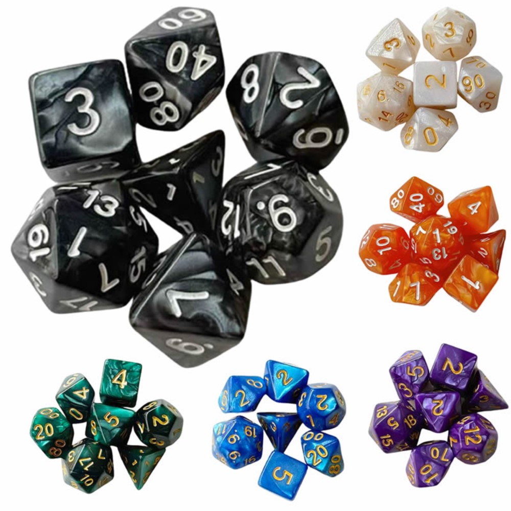 7pcs Dice Set Board Games Roll - Board Game Quiz บทวิจารณ์และราคา