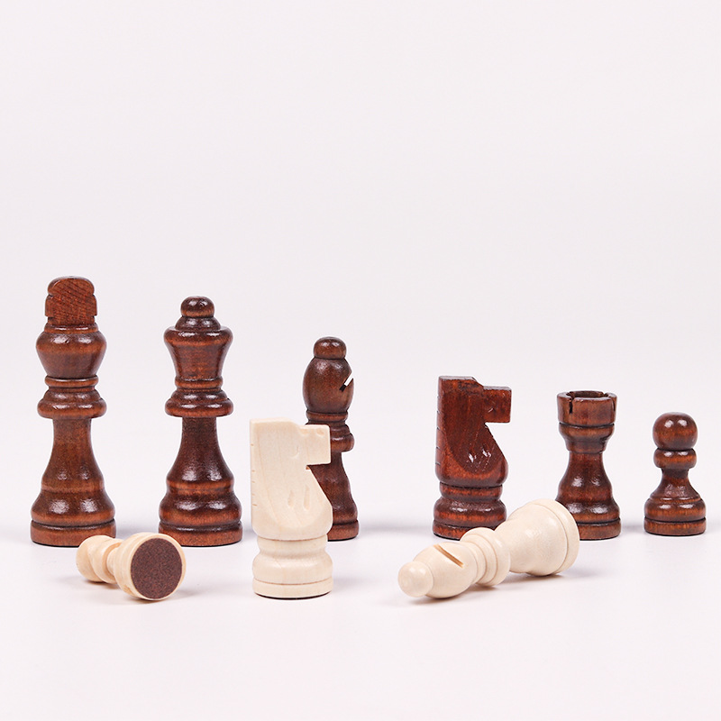 32pcs Wooden Chess Pieces Comp - Board Game Queen บทวิจารณ์และราคา