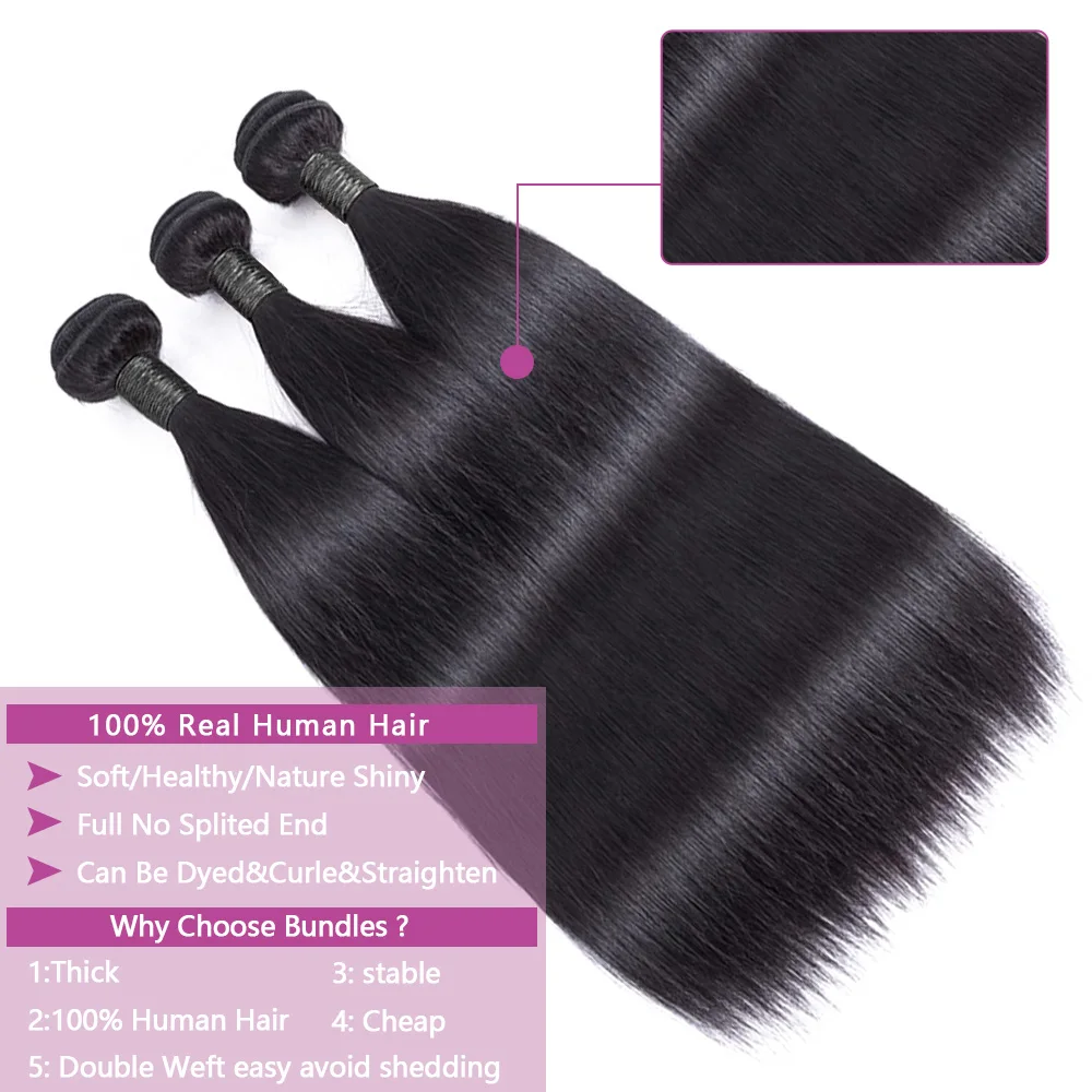 24 26 28 Inch Human Hair Bundl - Board Game Queen บทวิจารณ์และราคา