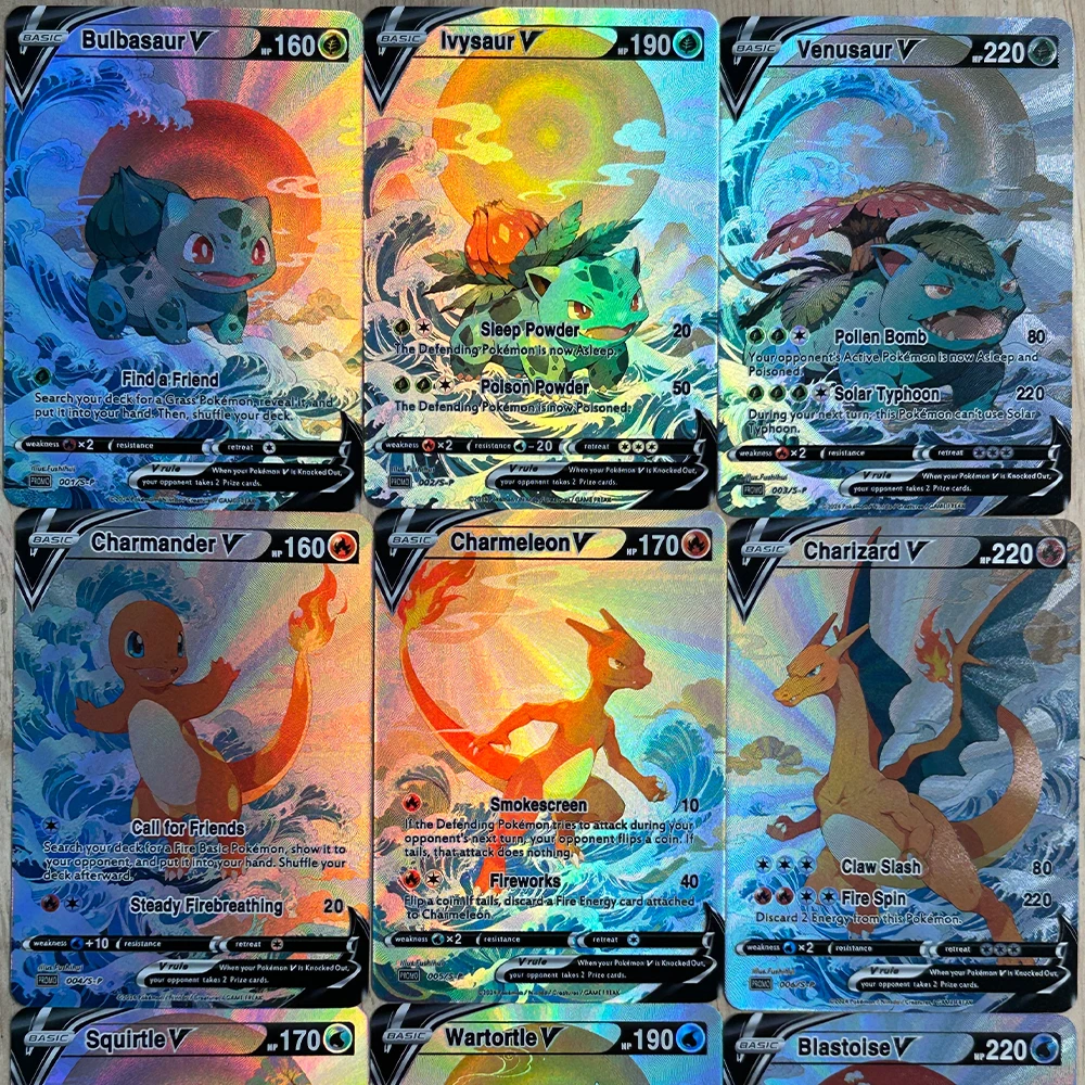 9Pcs/set DIY Anime PTCG Collec - Board Game English บทวิจารณ์และราคา