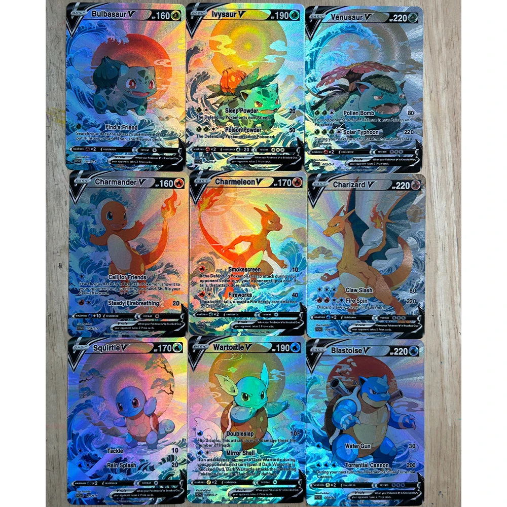 9Pcs/set DIY Anime PTCG Collec - Board Game English บทวิจารณ์และราคา