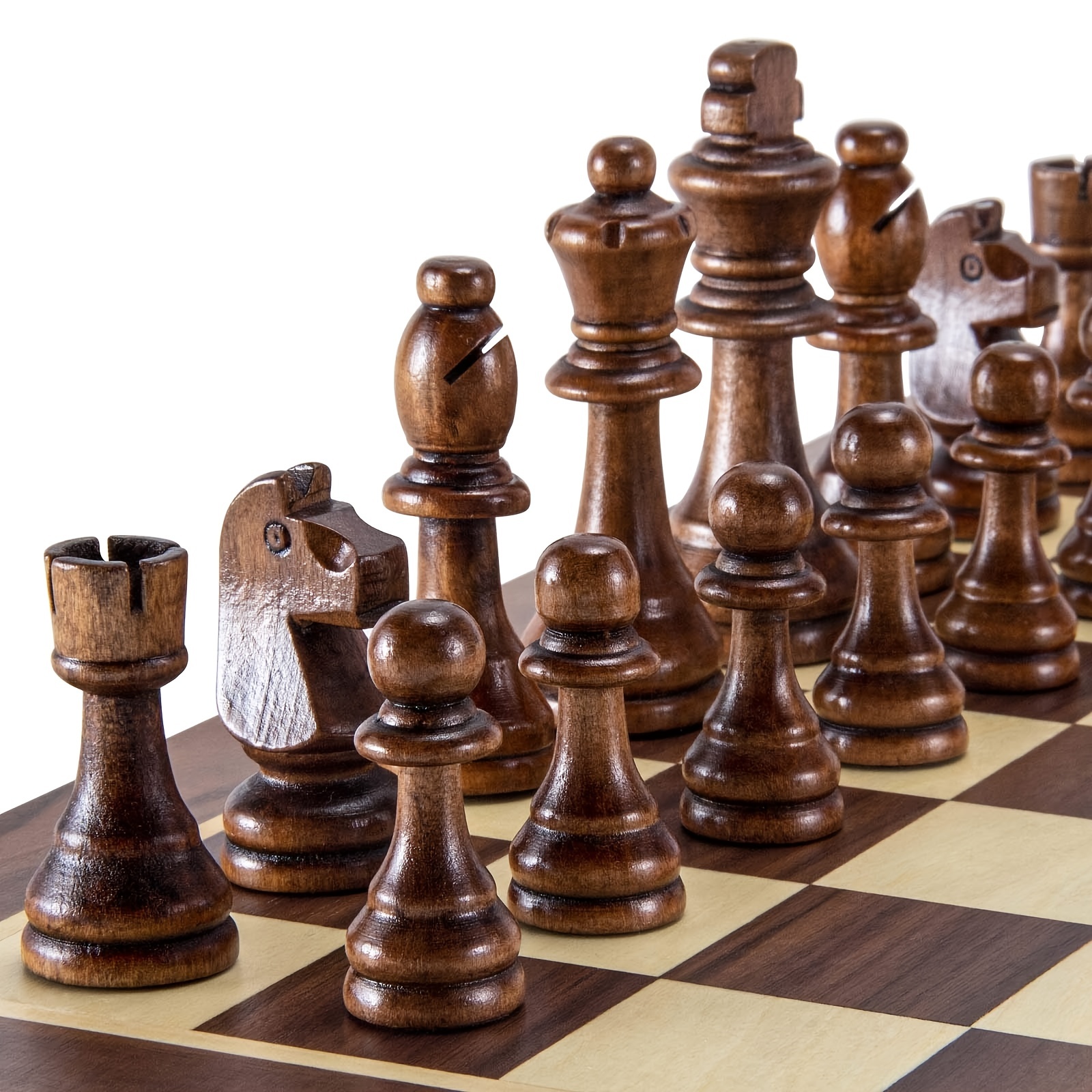 32 Pieses Wooden Chess Standar - Board Game Queen บทวิจารณ์และราคา