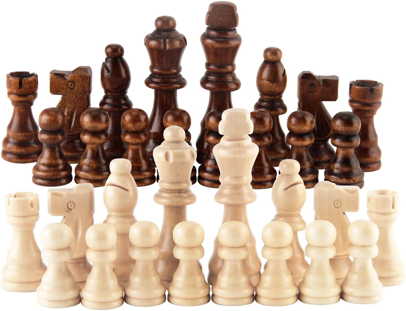 32 Pieses Wooden Chess Standar - Board Game Queen บทวิจารณ์และราคา