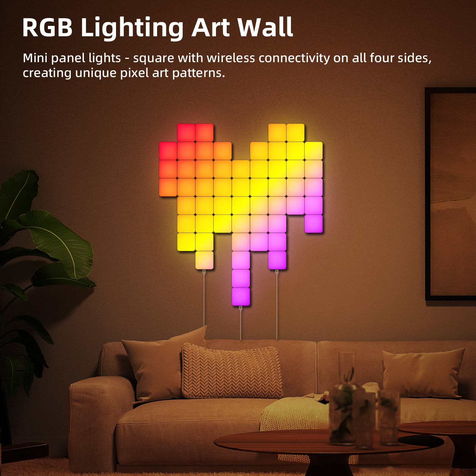 Smart Grid LED Wall Light Kit  - Board Game Room บทวิจารณ์และราคา