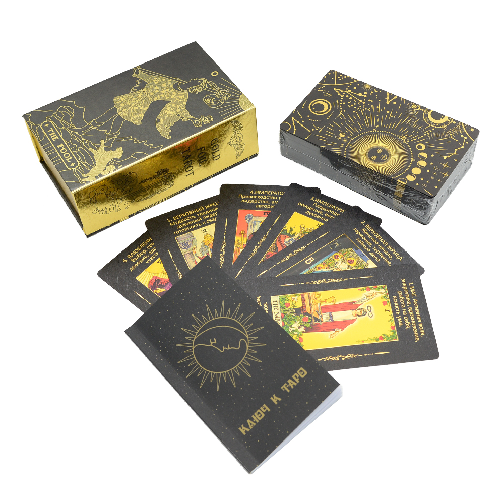 Gold Foil Tarot 12x7cm Russian - Board Game For Couple บทวิจารณ์และราคา