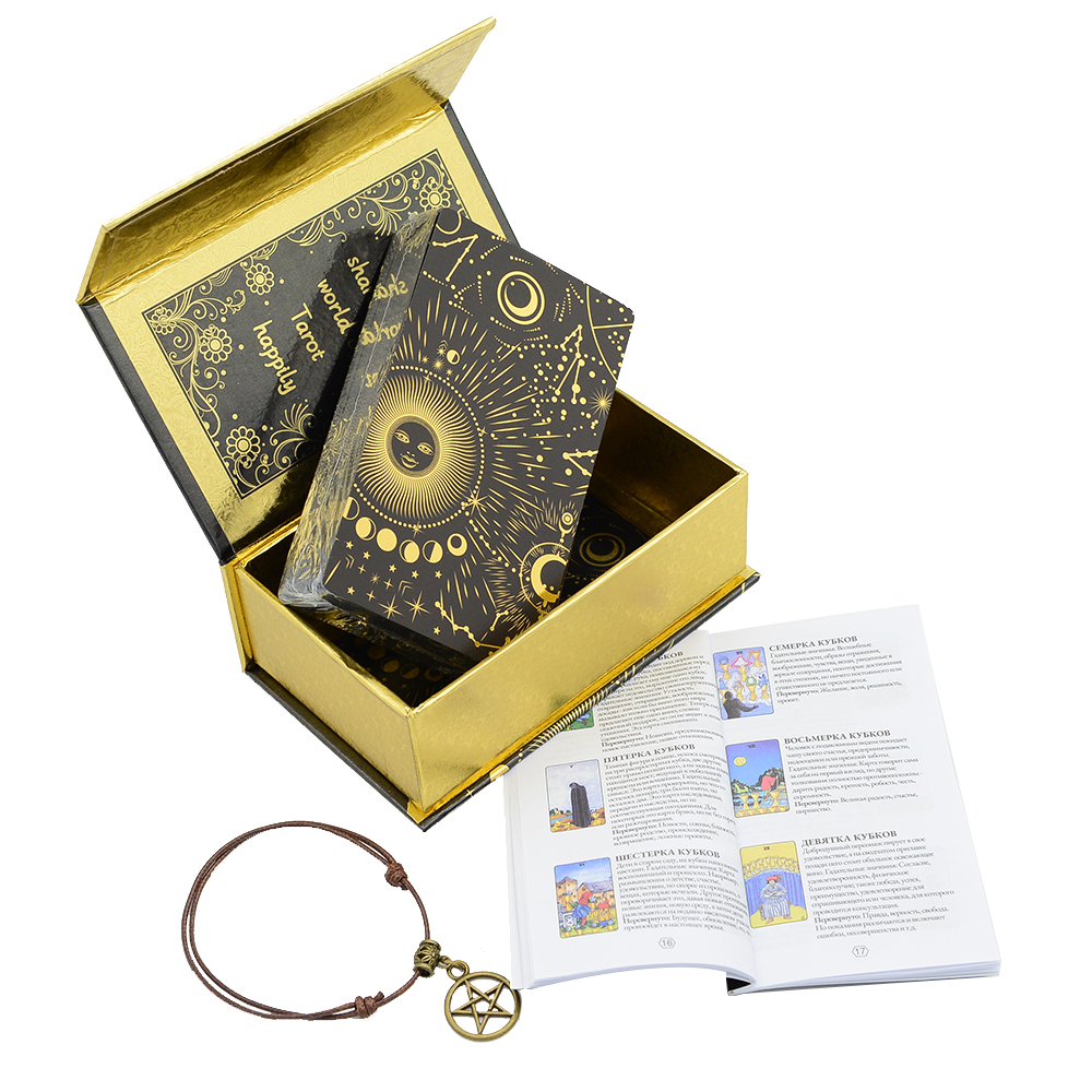 Gold Foil Tarot 12x7cm Russian - Board Game For Couple บทวิจารณ์และราคา